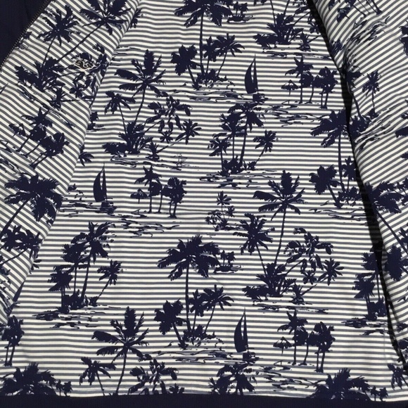 Vineyard Vines Women's Small Deep Blue Crop Bomber Jacket - Picture 2 of 9